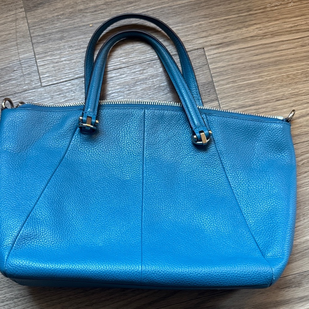 Coach Vibrant Blue Leather Tote Bag - Picture 2 of 4